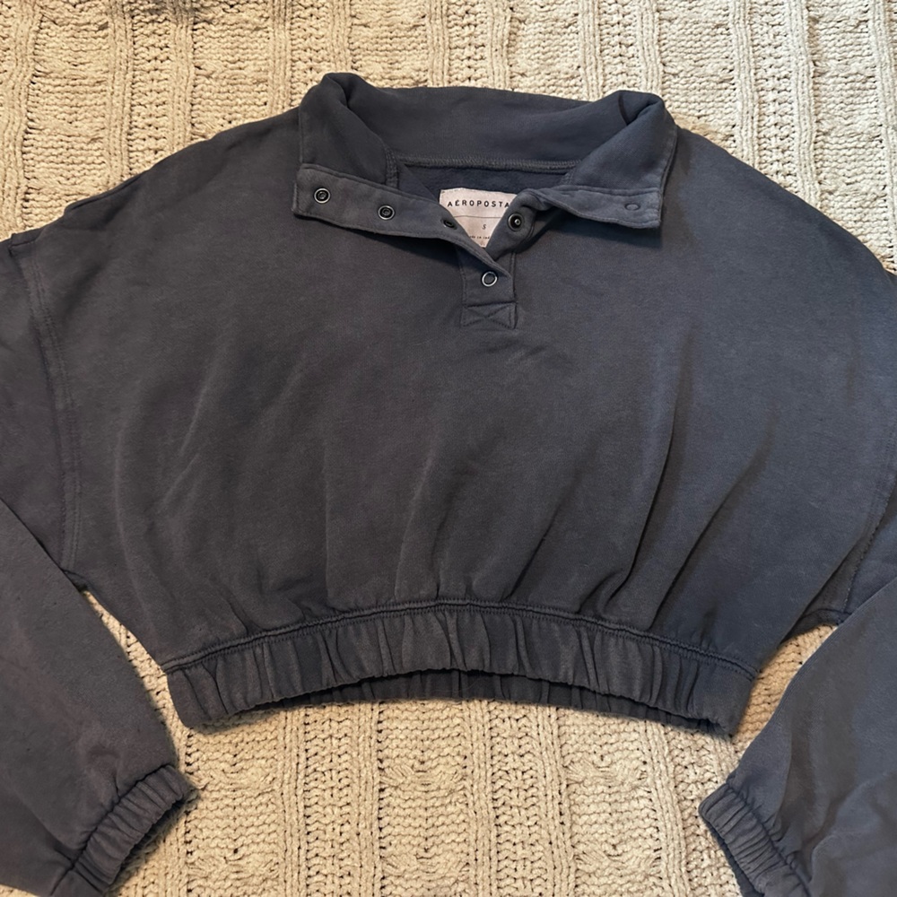 Aéropostale Quarter Button Sweatshirt